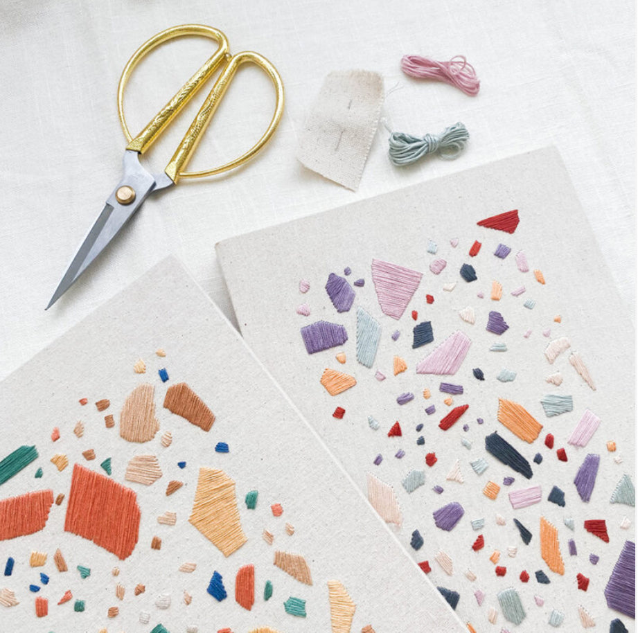 Terrazo Embroidery kit - Purple