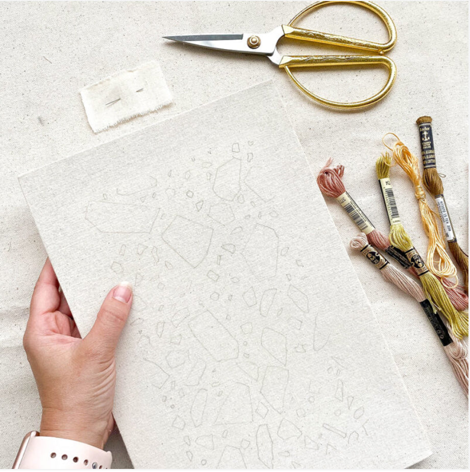 Terrazo Embroidery kit - Purple