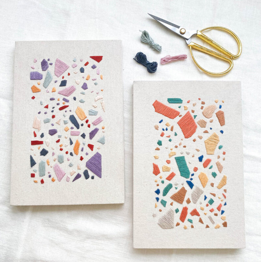 Terrazo Embroidery kit - Purple