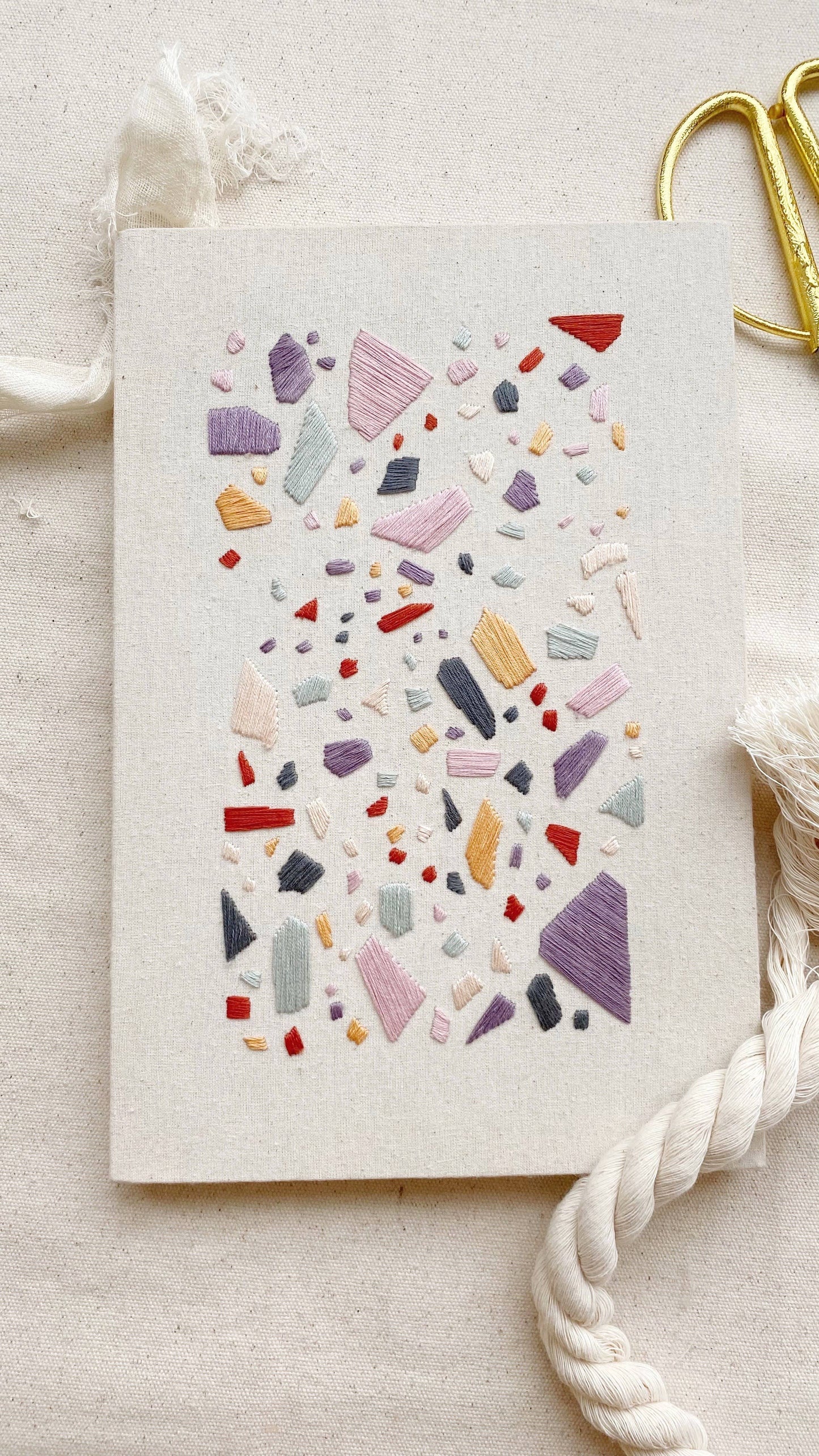 Terrazo Embroidery kit - Purple