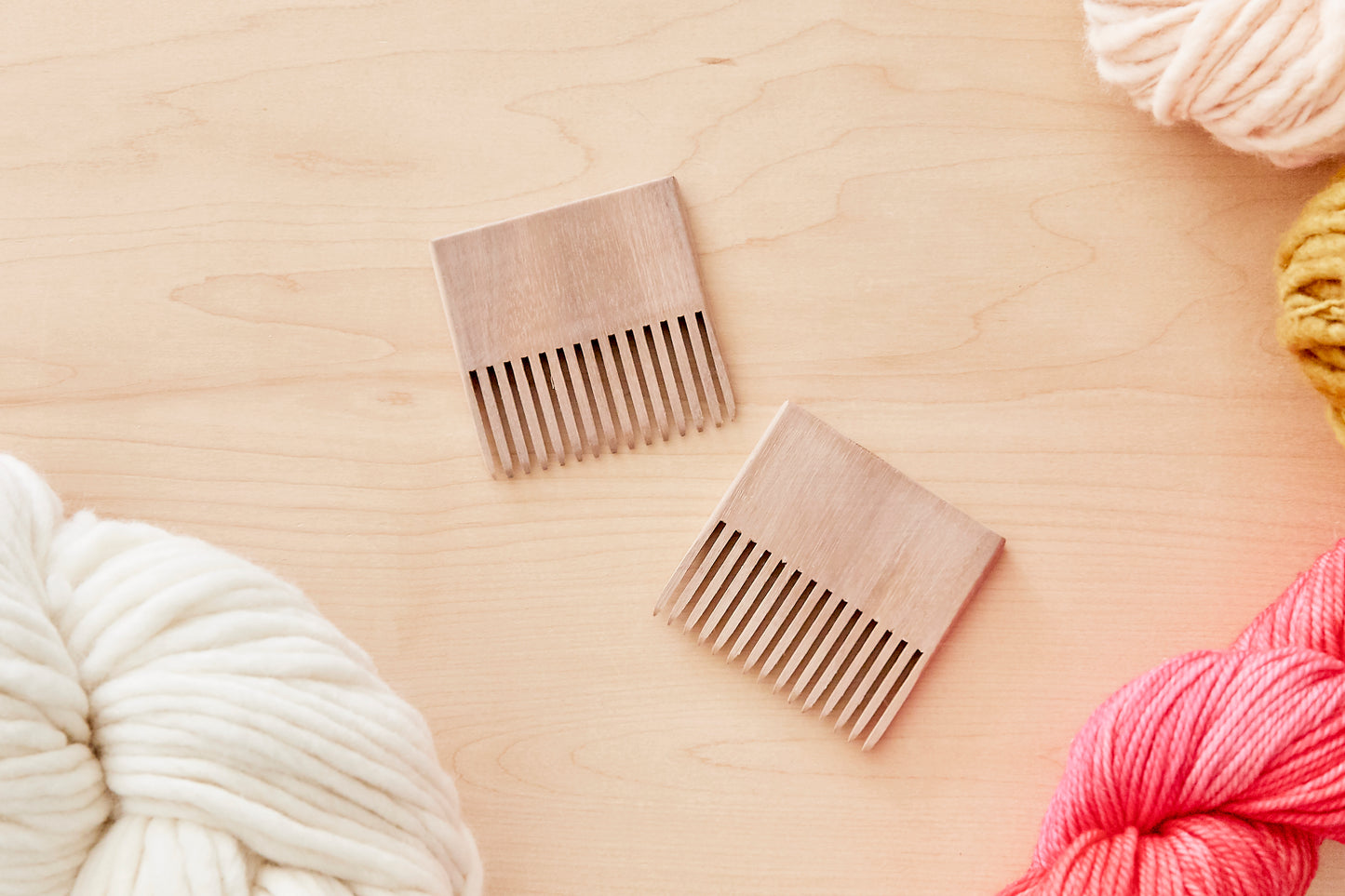 Square Weaving Comb Walnut