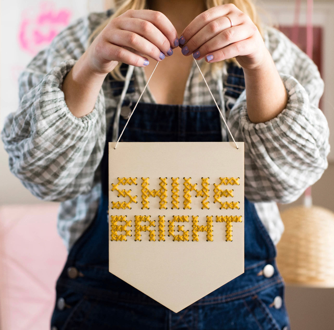 Shine Bright Large Cross Stitch Banner