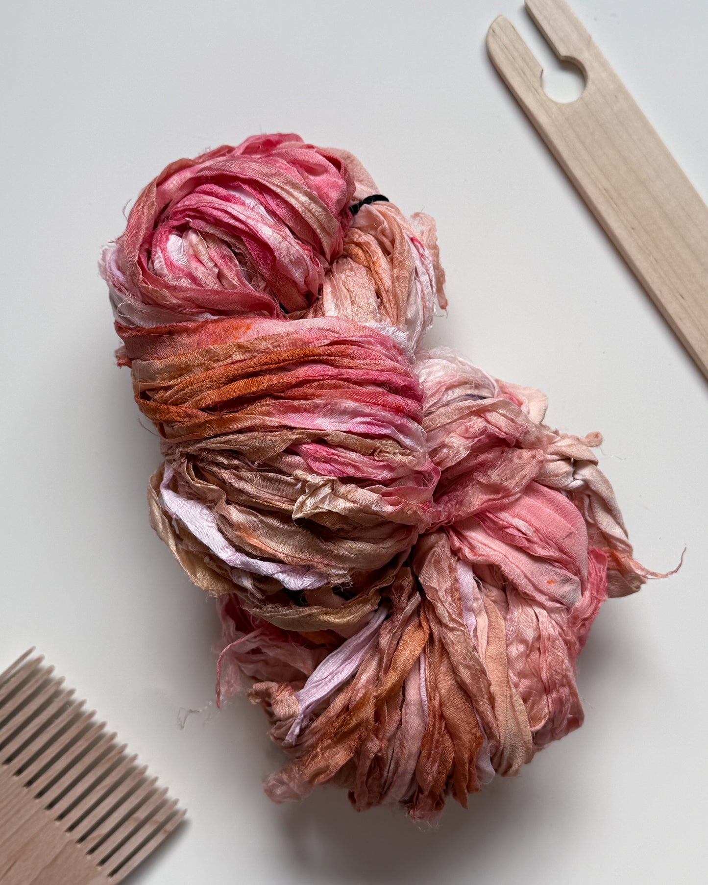 Hand Dyed Silk Chiffon Ribbon