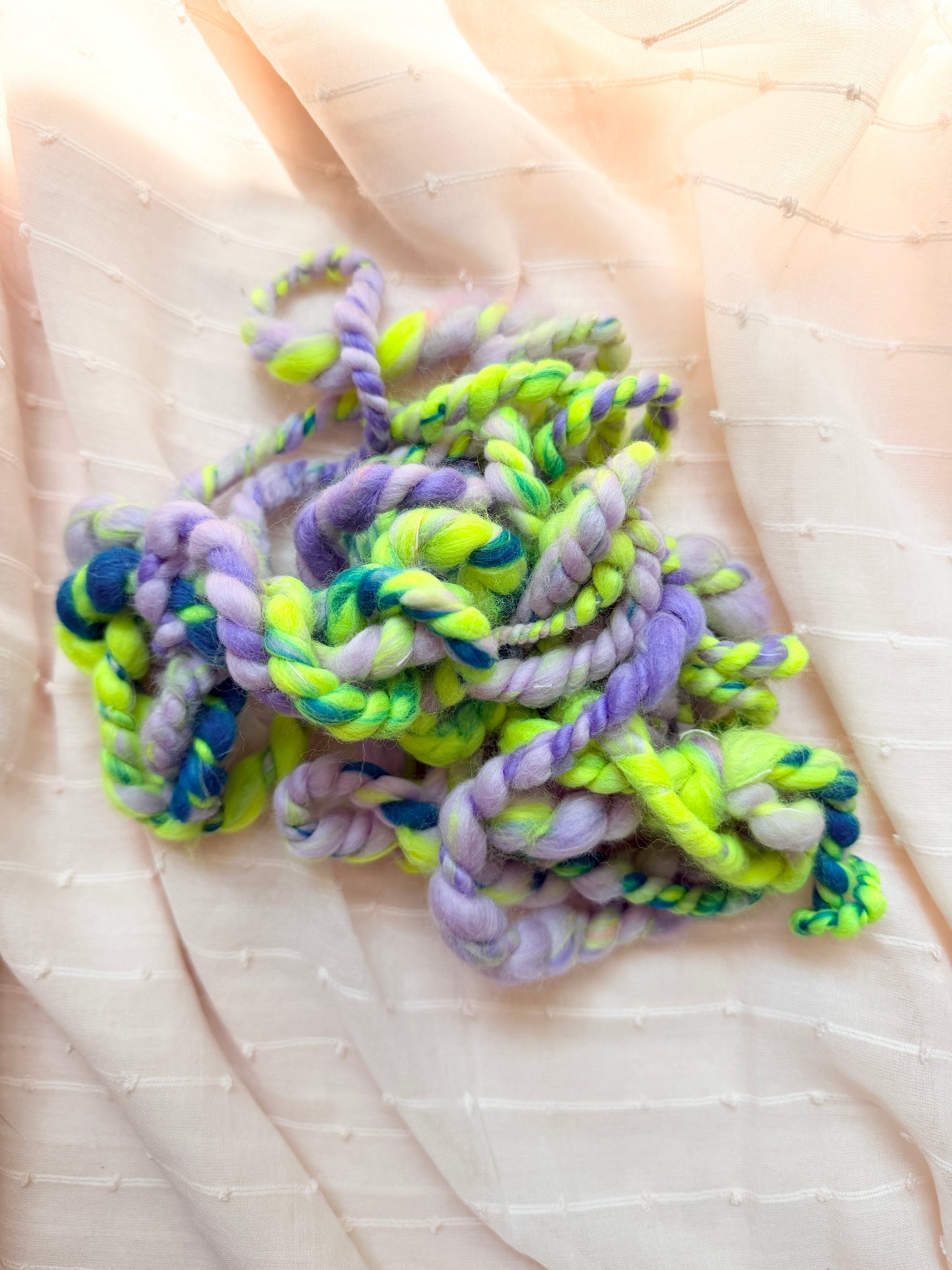 Hand Spun Yarn Neon