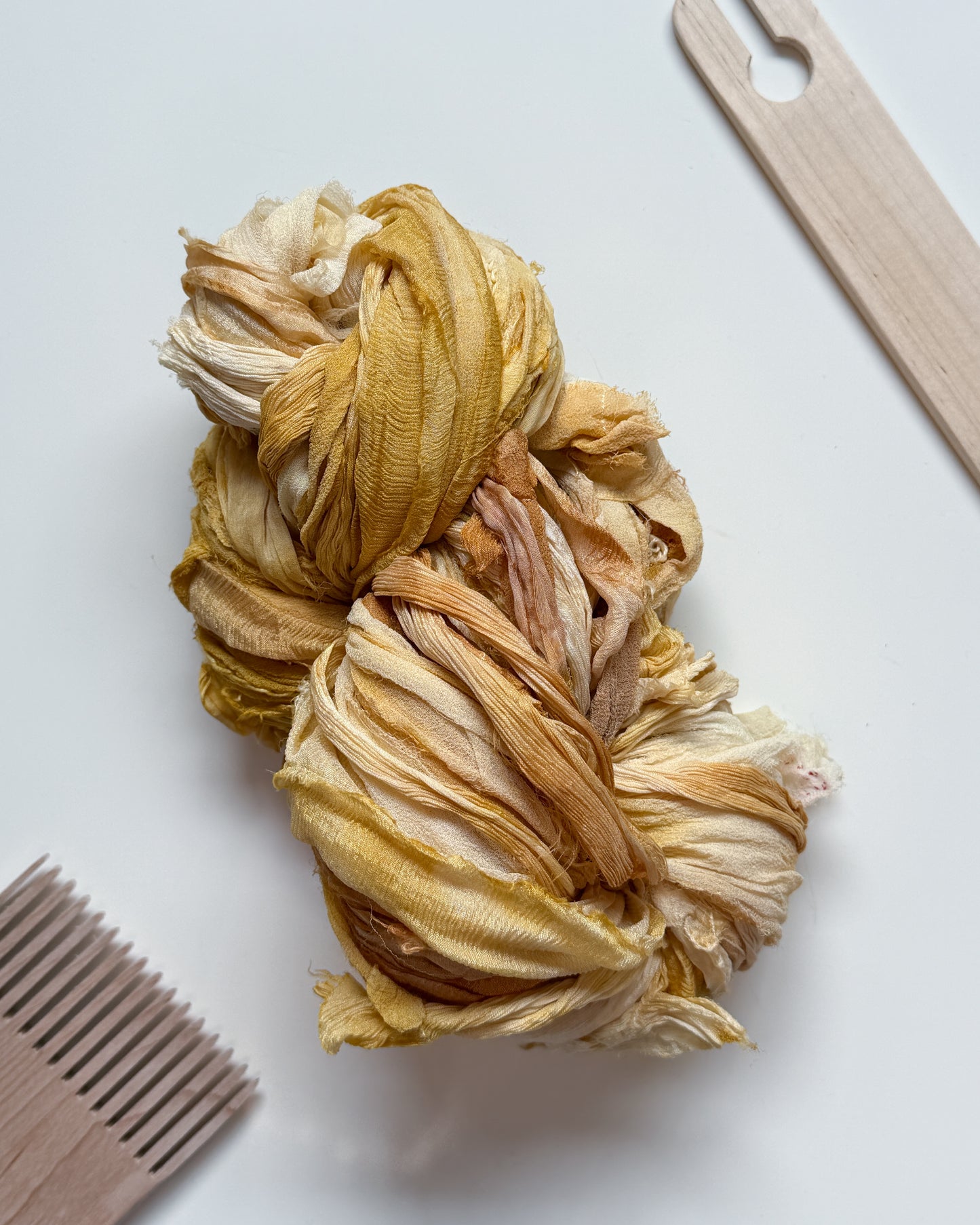 Hand Dyed Silk Chiffon Ribbon