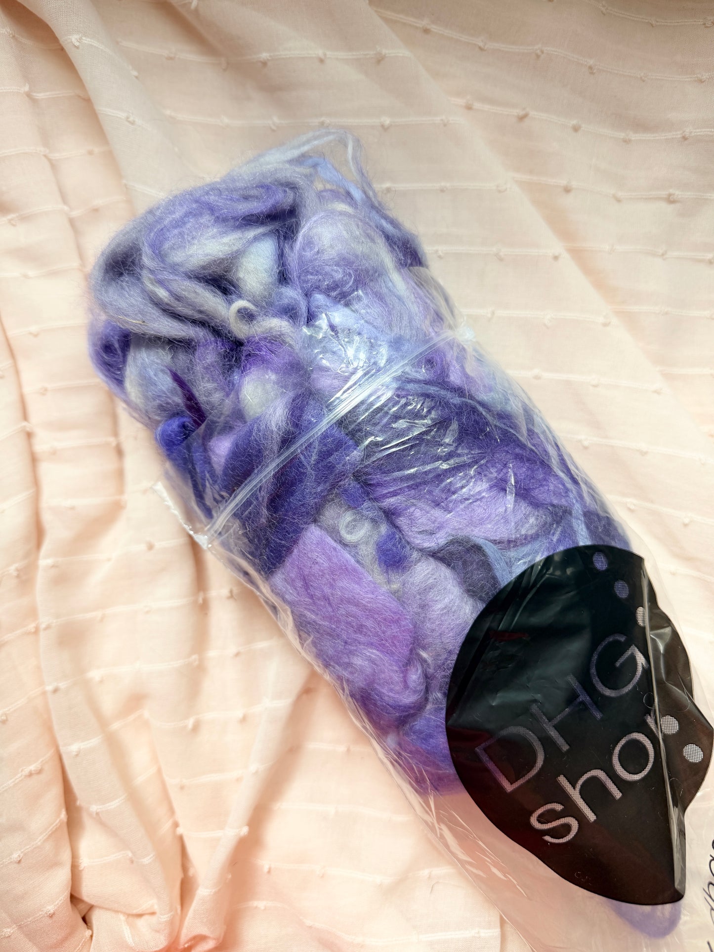Light Purple Roving Scraps