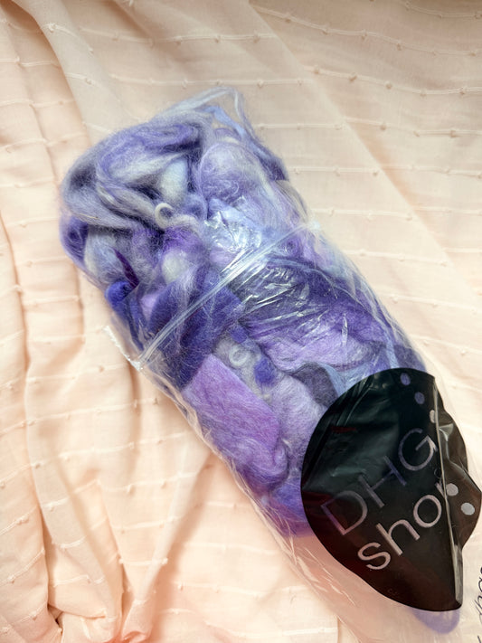 Light Purple Roving Scraps