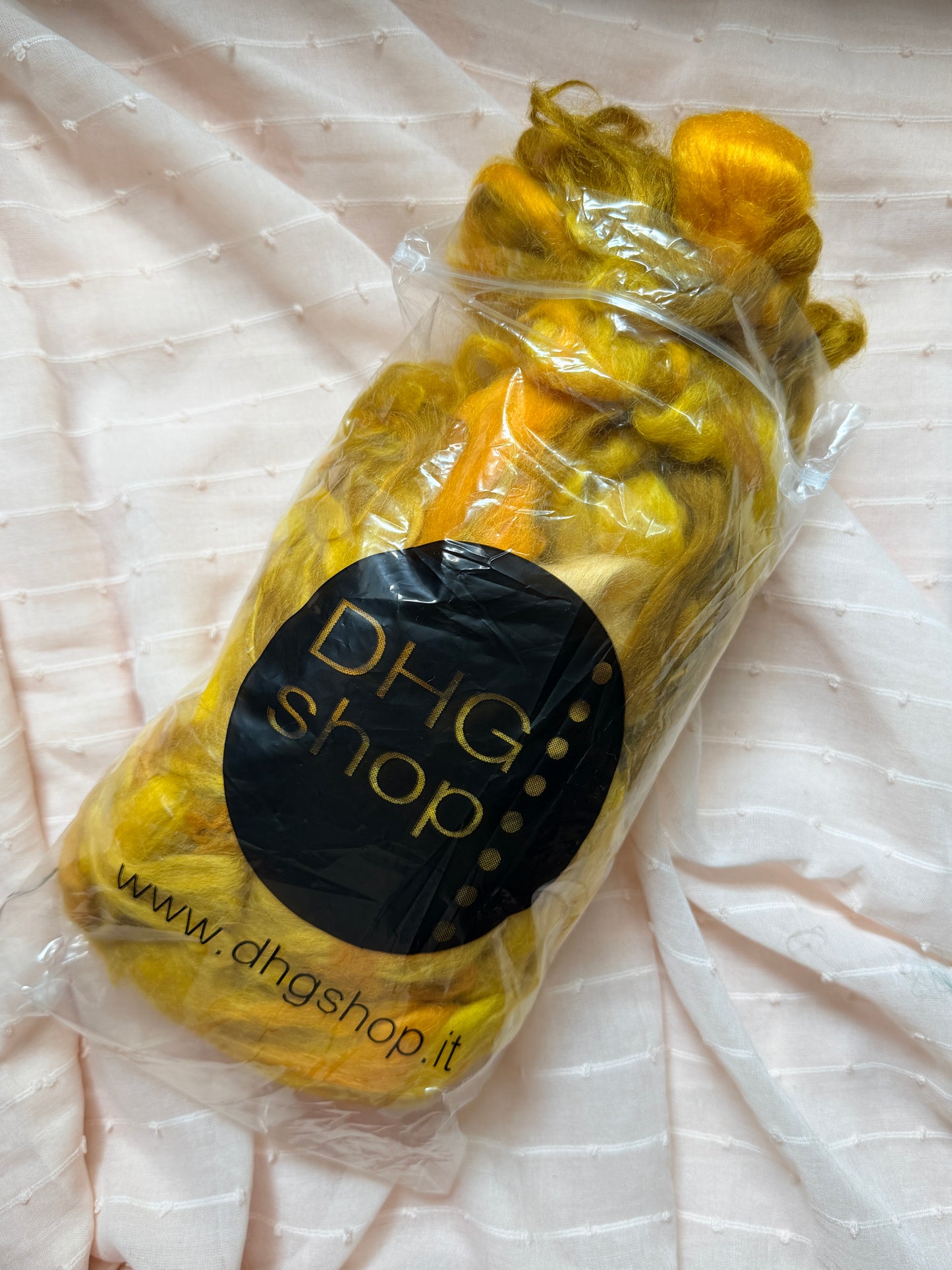 Yellow Roving Scraps