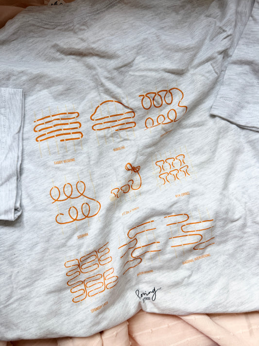Test Weaving Techniques Tshirt Grey