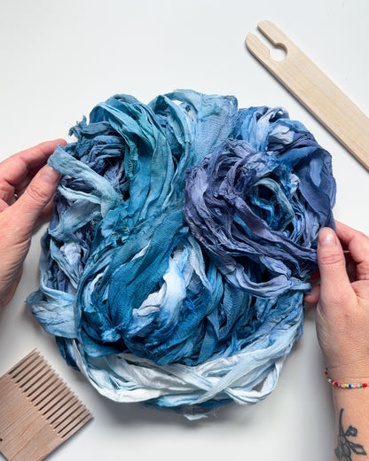 Hand Dyed Silk Chiffon Ribbon