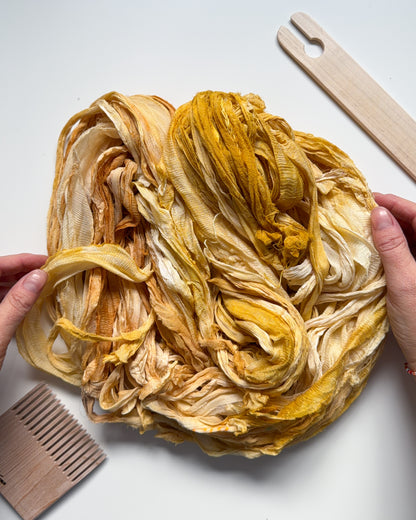 Hand Dyed Silk Chiffon Ribbon