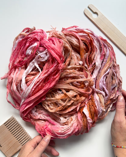Hand Dyed Silk Chiffon Ribbon