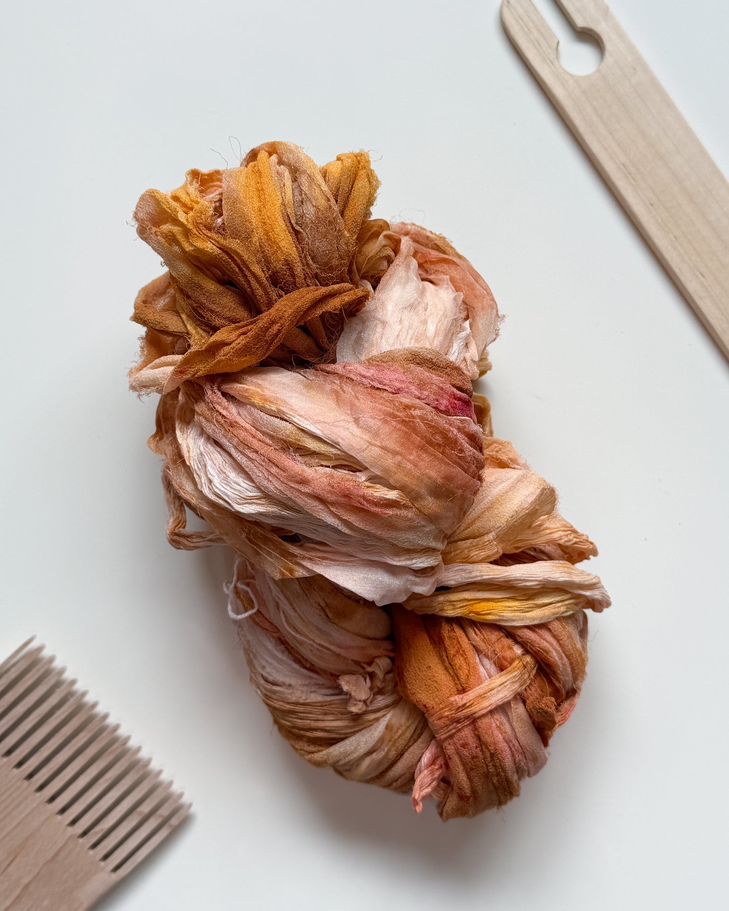 Hand Dyed Silk Chiffon Ribbon