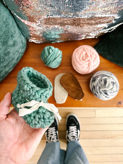 Crochet Baby Booties Kit