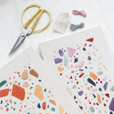 Terrazo Embroidery kit - Earth