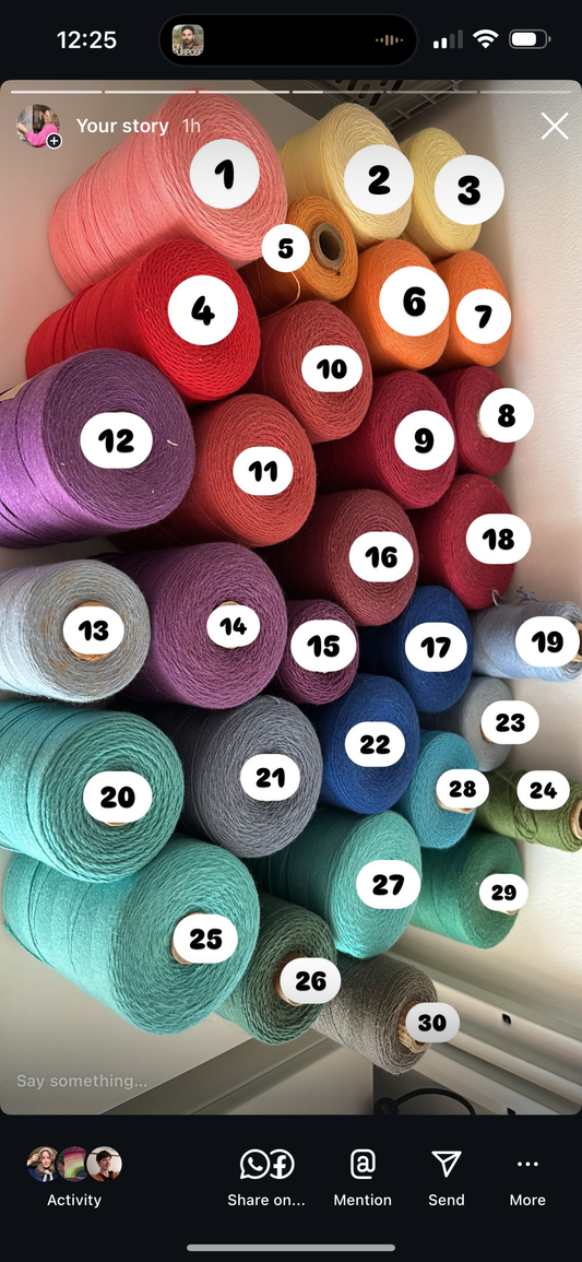 Destash warp thread Angela
