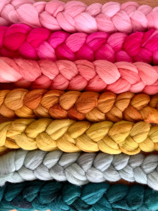 Hand Dyed Roving