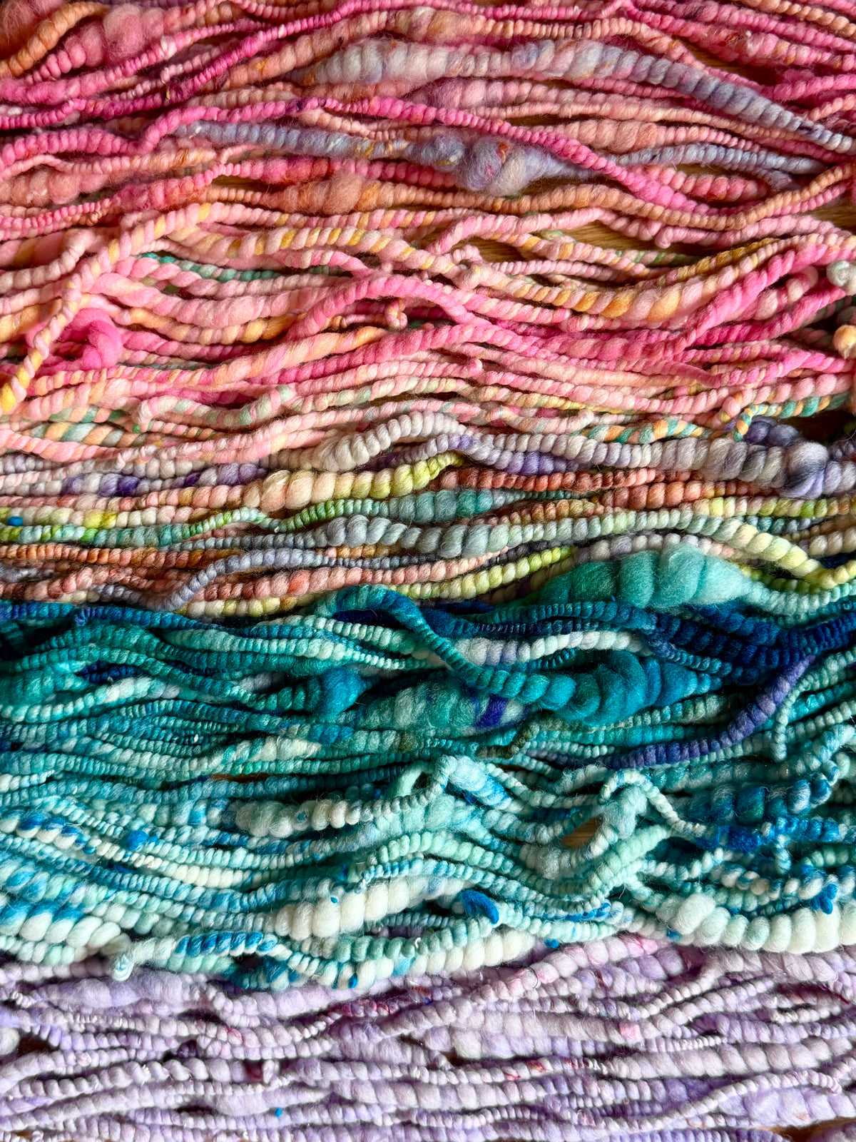 Hand Spun Yarn - Ocean Eyes 2