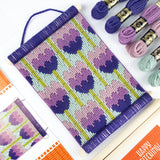 Floral Bargello Kits, Tulips Wall Hanging, Easy Tapestry Kit