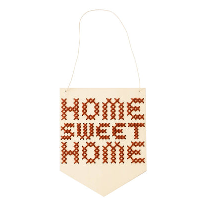 Home Sweet Home Large Cross Stitch Banner