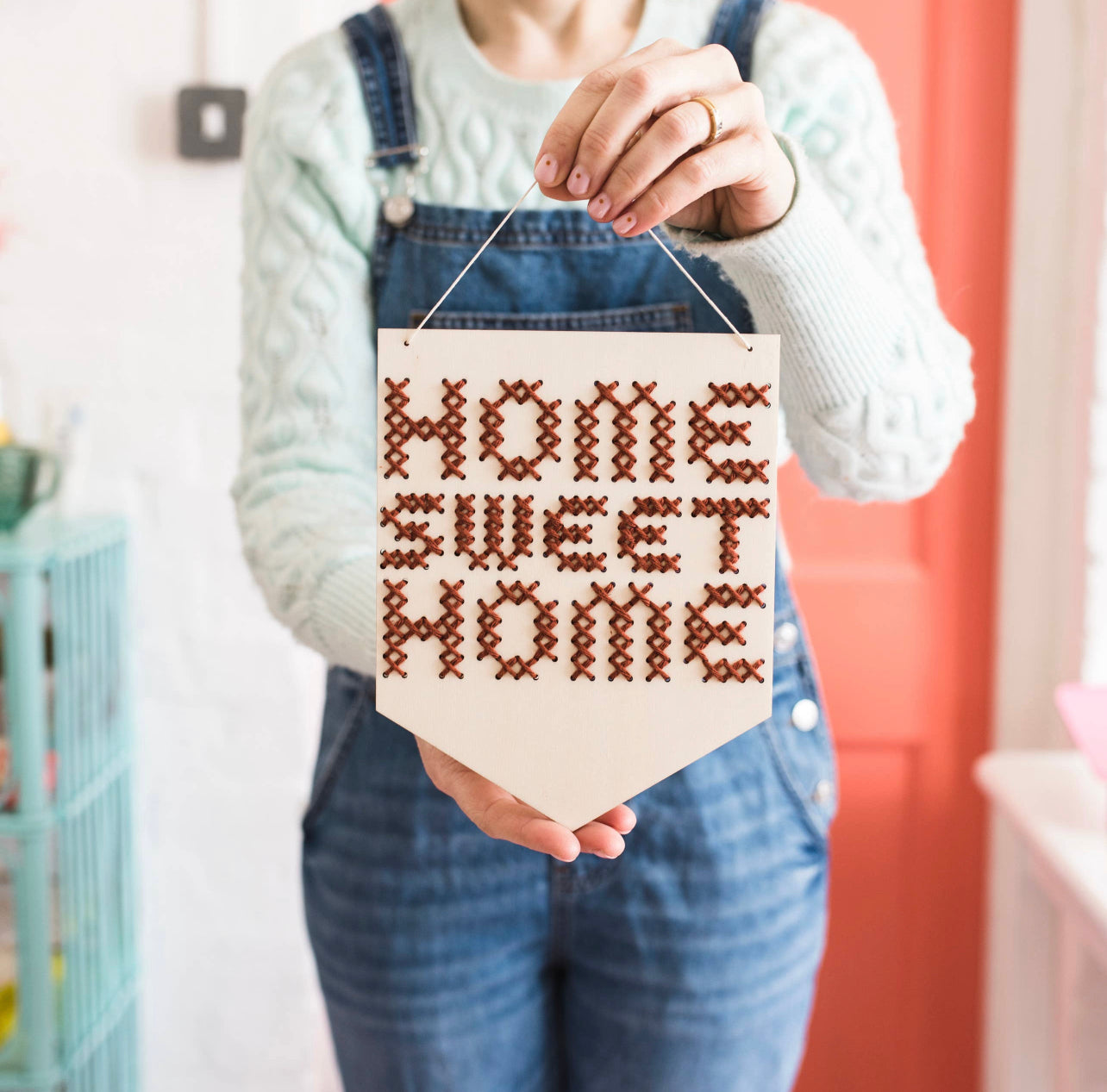 Home Sweet Home Large Cross Stitch Banner