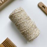 Cotton Boucle with Gold